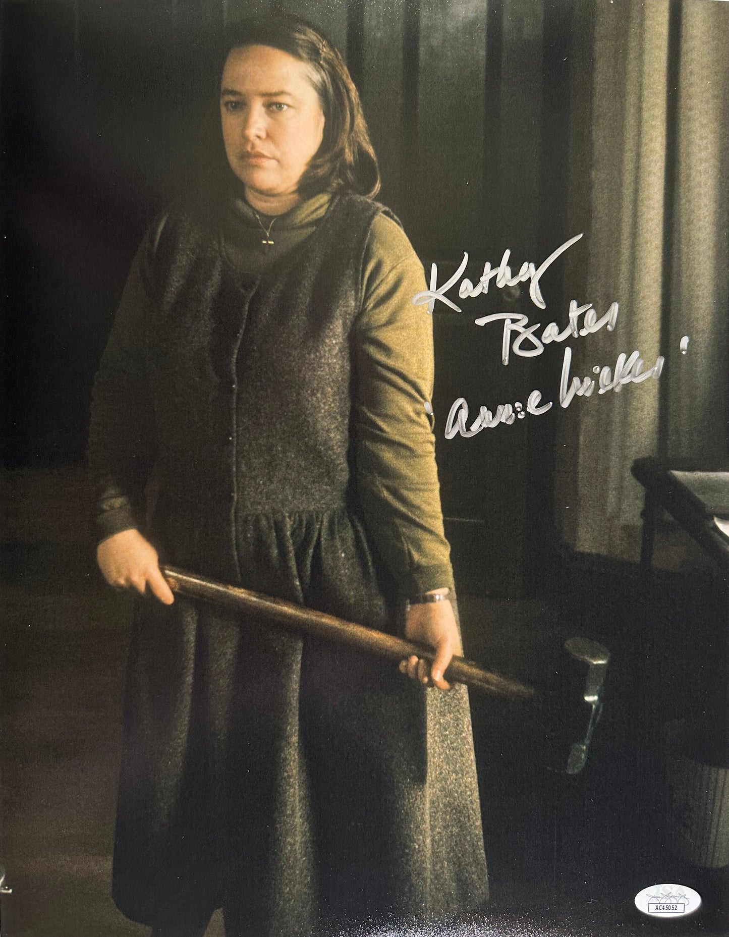 Kathy Bates Signed 11x14 Misery "Annie Wilkes" Sledgehammer JSA Authenticated