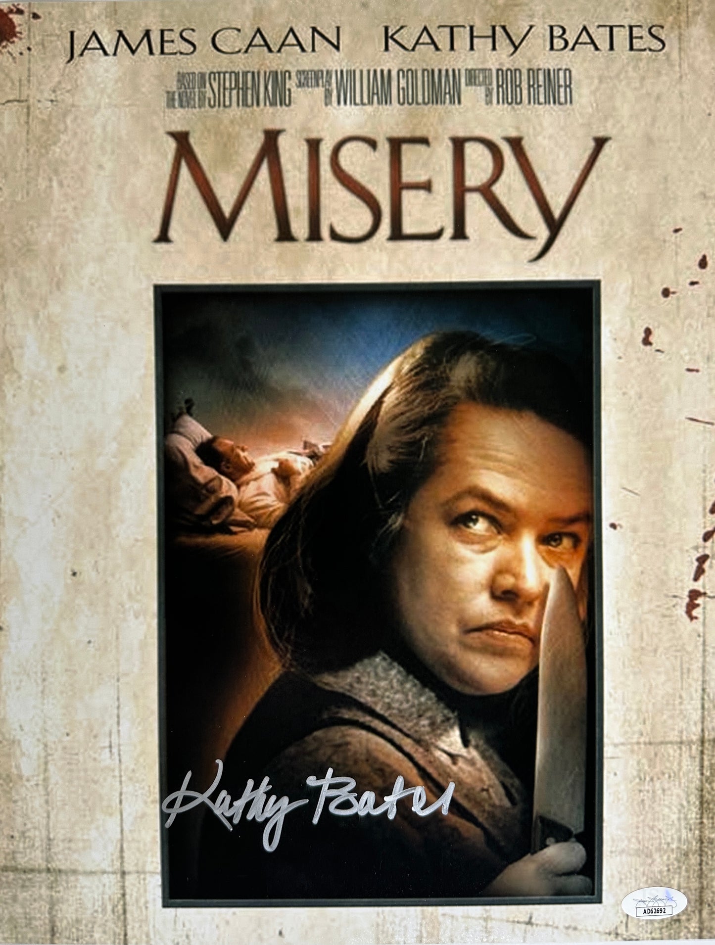 Kathy Bates Signed 11x14 Misery Poster JSA Authenticated