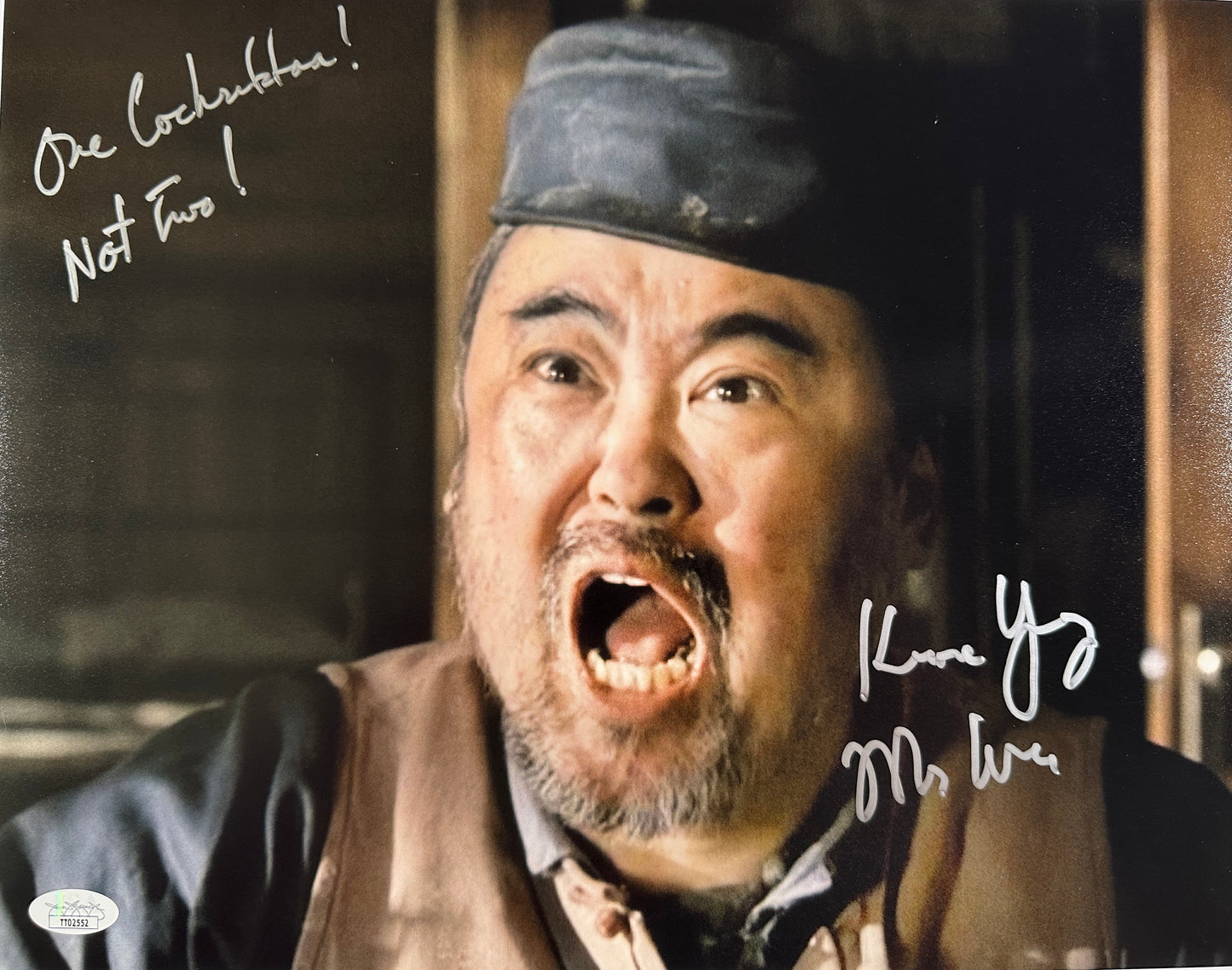 Keone Young Signed 11x14 Deadwood "One Cocksucker! Not Two!" Mr. Wu JSA Authenticated