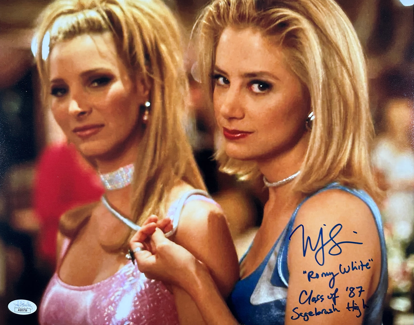 Mira Sorvino Romy & Michelle "Class of '87 Sagebrush High" Romy White JSA Authenticated Signed 11x14