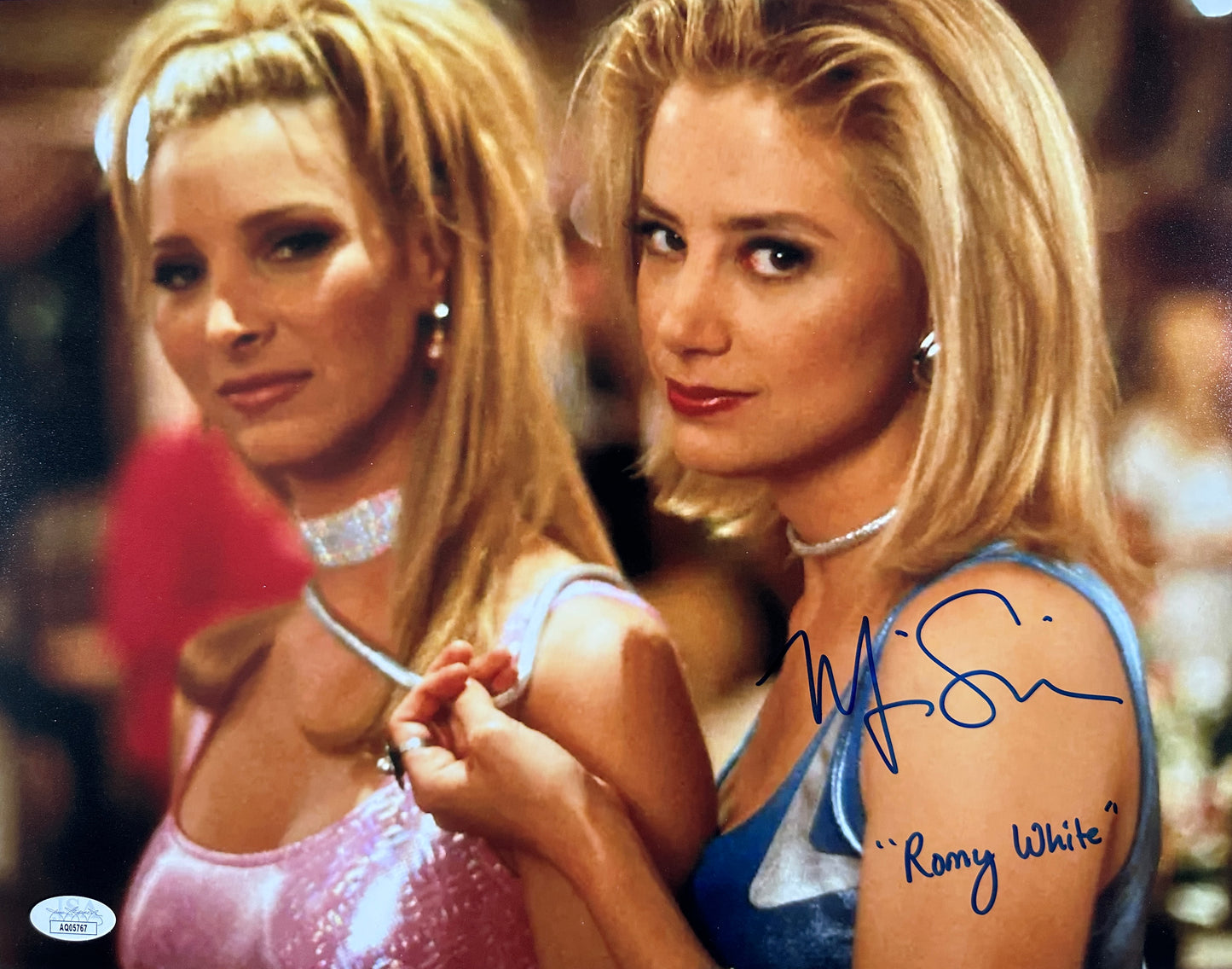 Mira Sorvino "Romy White" inscription Romy & Michelle - JSA Authenticated Signed 11x14