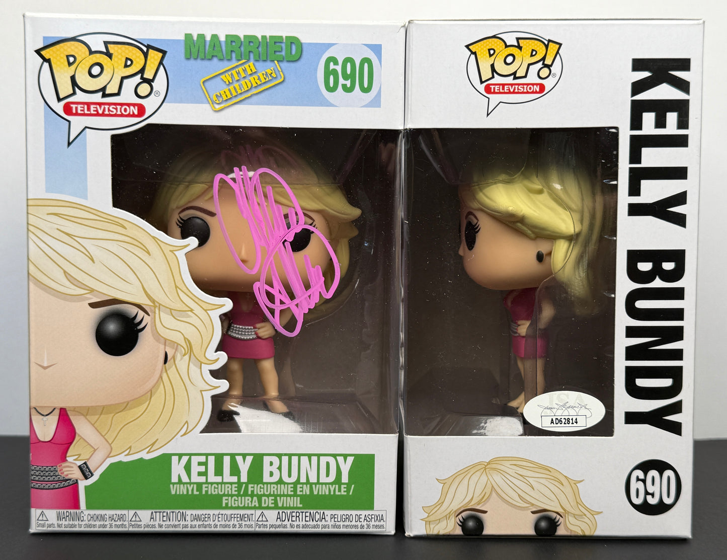 Christina Applegate Kelly Bundy signed Funko POP! Pink - JSA Certified