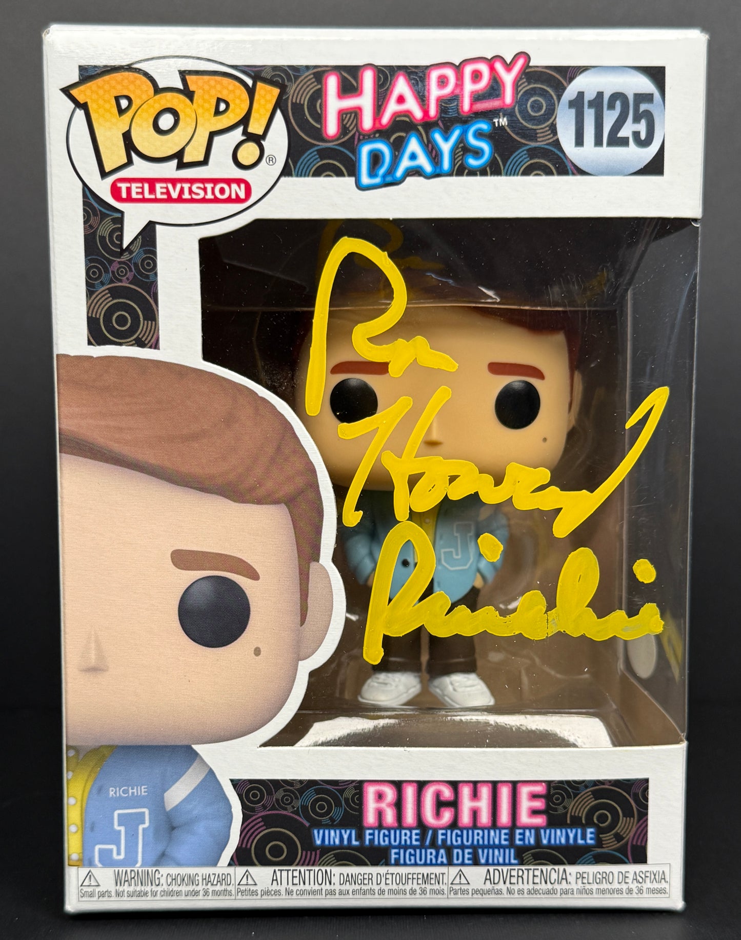 Ron Howard RARE "Ritchie" inscription Happy Days Yellow ink signed Funko POP! - JSA Authenticated
