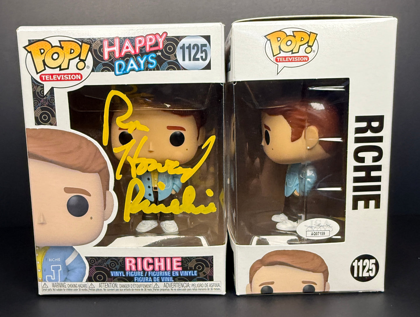 Ron Howard RARE "Ritchie" inscription Happy Days Yellow ink signed Funko POP! - JSA Authenticated