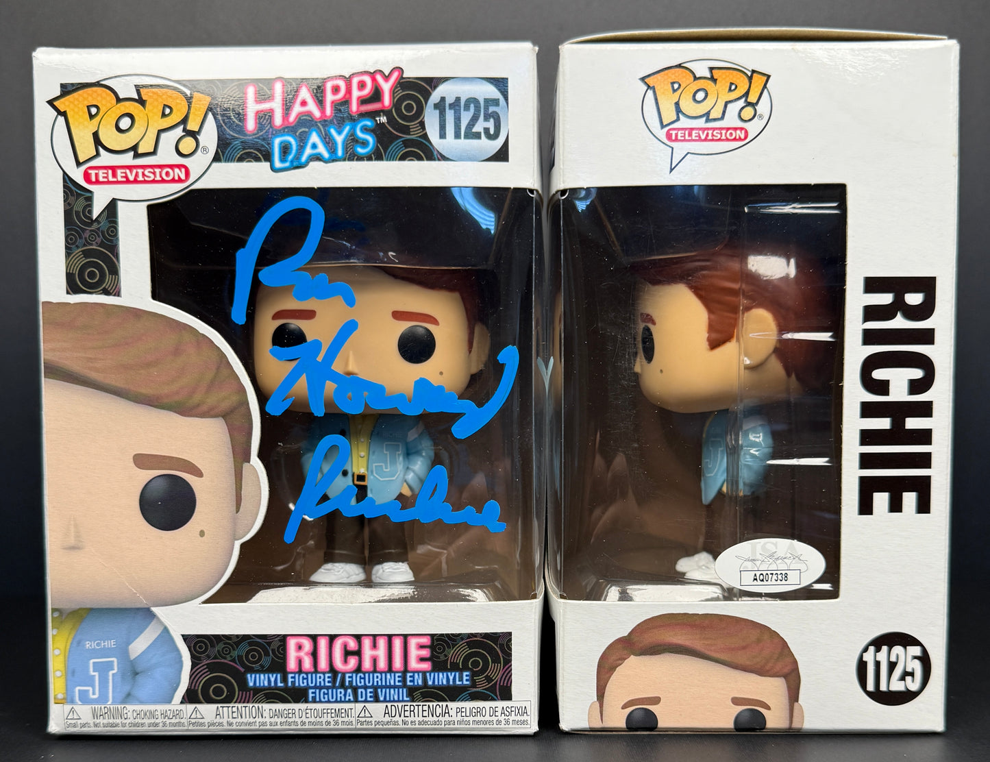 Ron Howard RARE "Ritchie" inscription Happy Days Blue signed Funko POP! - JSA Authenticated