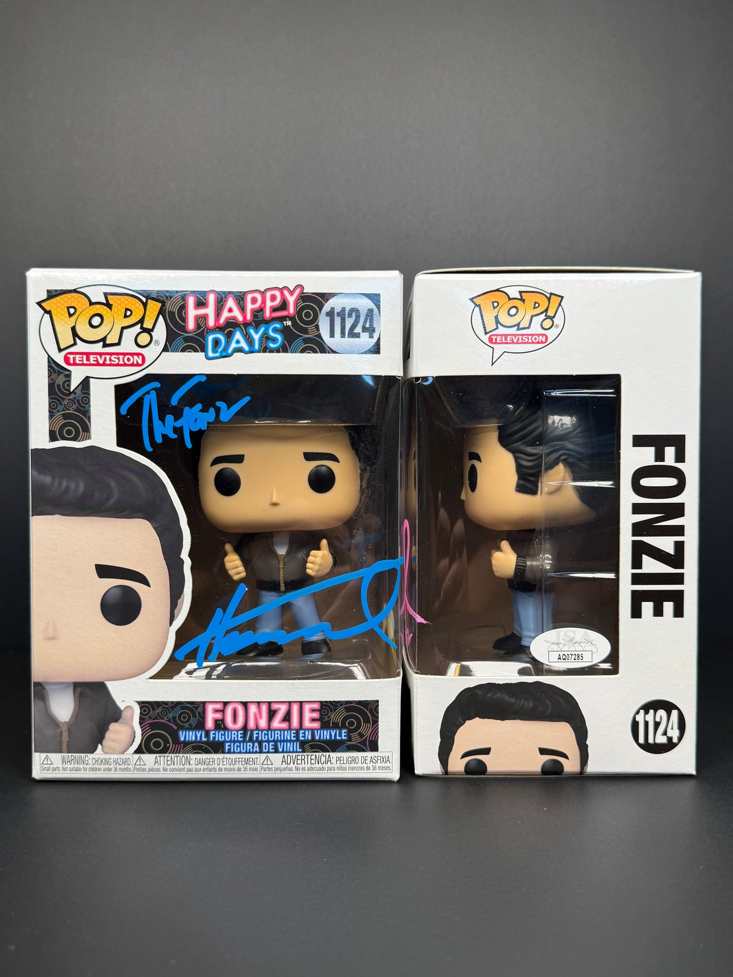 Henry Winkler Signed Funko POP! The Fonz w/Inscription Happy Days Blue Ink JSA COA from Private Signing