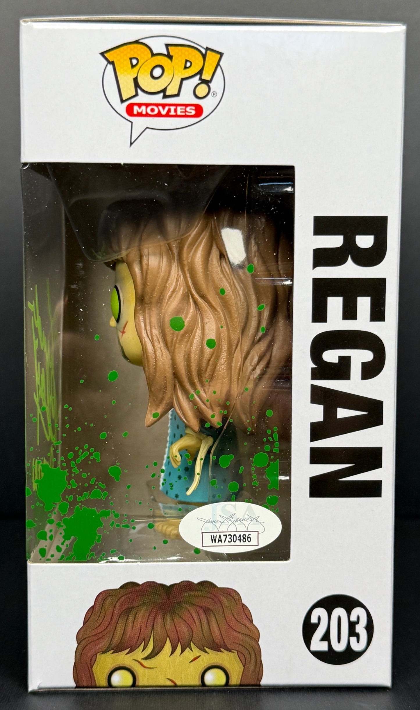 Linda Blair Exorcist Funko POP with "Regan" inscription signed - JSA/Beckett Authentication