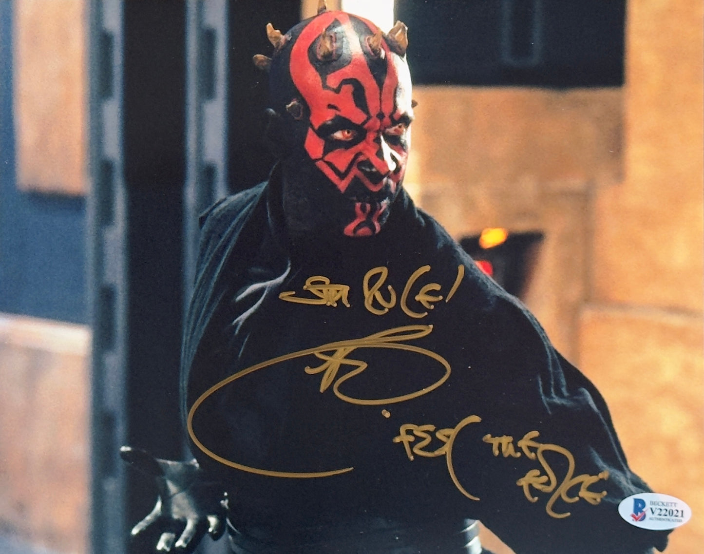 Ray Park Star Wars Episode I Darth Maul "Feel The Force!" inscription 8x10 signed - BGS Authenticated