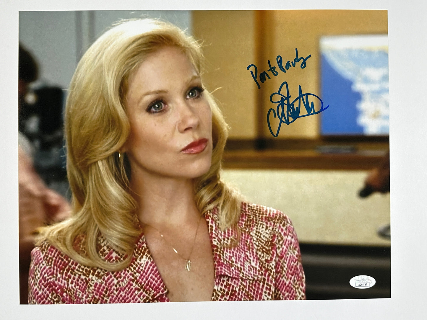 Christina Applegate Signed 11x14 Anchorman "Pants Party" JSA Authenticated