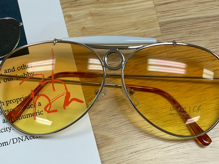 Johnny Depp signed Fear & Loathing Sun Glasses - PSA Full Letter #AK00320