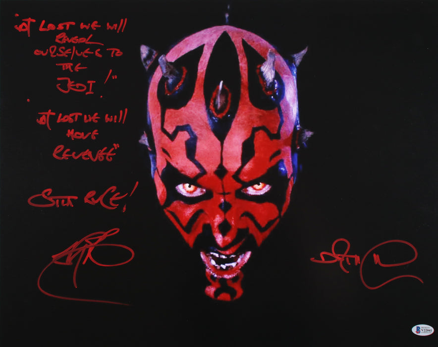 Ray Park Darth Maul 16x20 with rare inscription - Beckett Cert #V22041