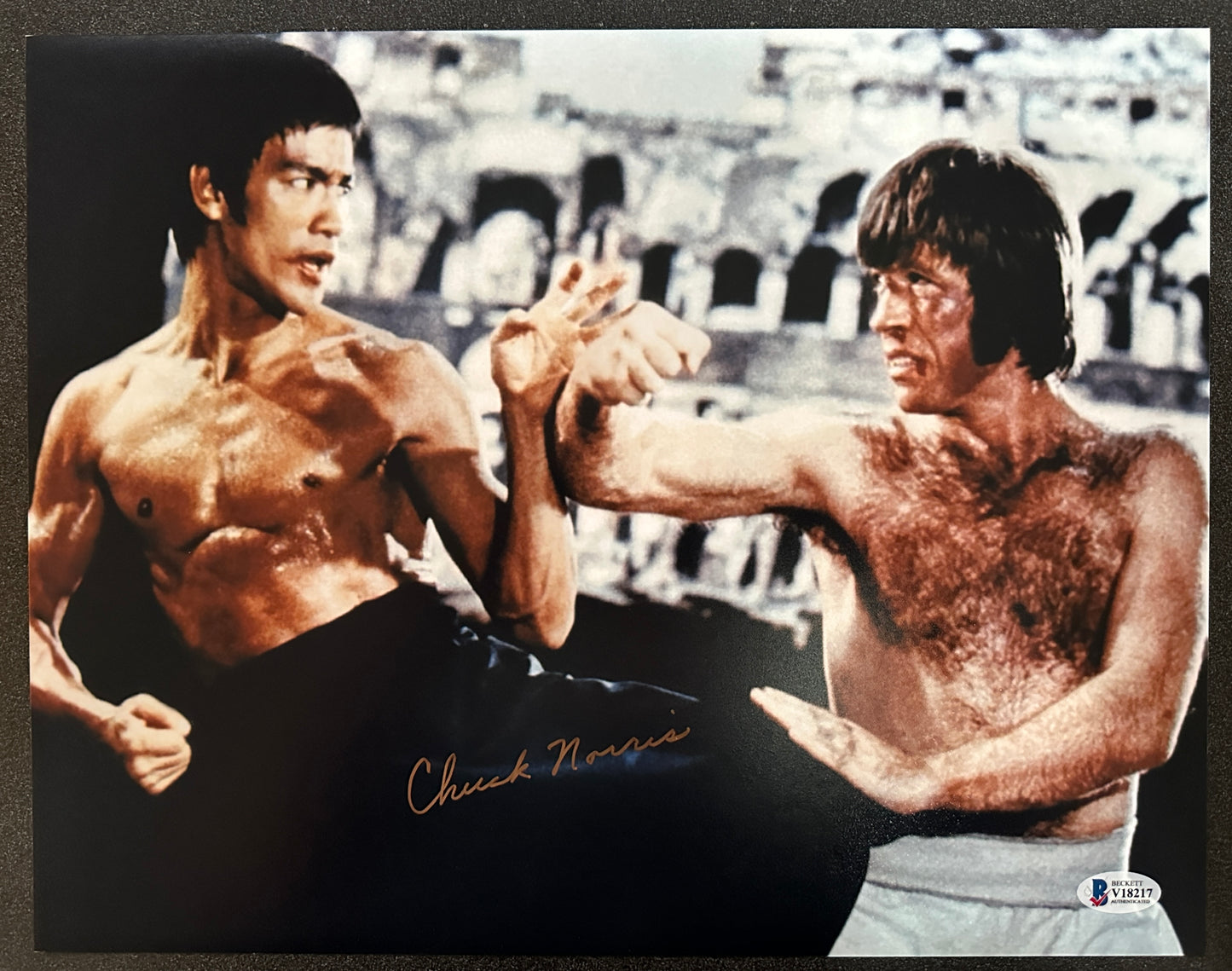 Chuck Norris Signed 11x14 Way of the Dragon Photo – Beckett Authenticated