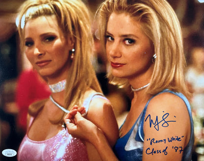 Mira Sorvino Romy & Michelle "Class of '87" "Romy White" inscription JSA Authenticated Signed 11x14