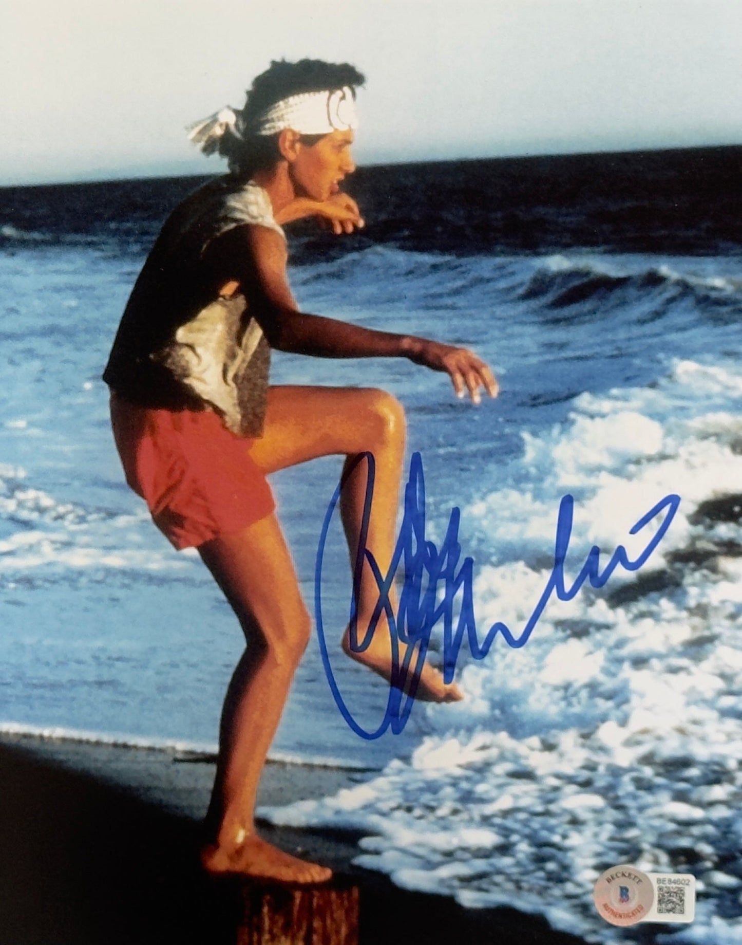 Ralph Macchio Signed 8x10 Photo Karate Kid w/Waves Beckett COA from Private Signing