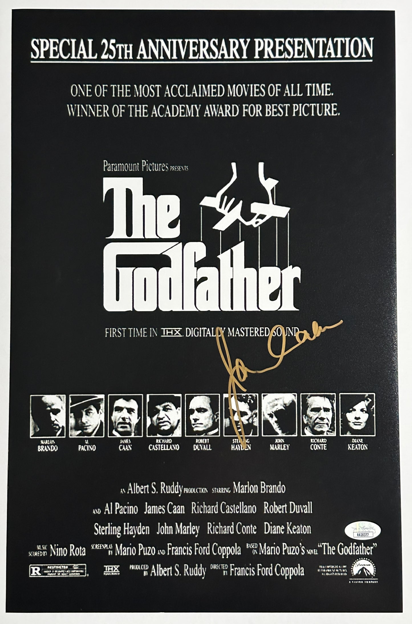 James Caan signed Godfather 11x17 Poster JSA Authenticated