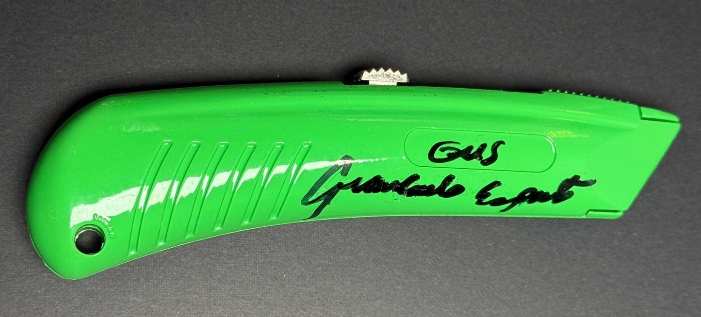 Giancarlo Esposito "Gus" inscription Breaking Bad Signed Autographed Box Cutter - JSA/BGS Authenticated