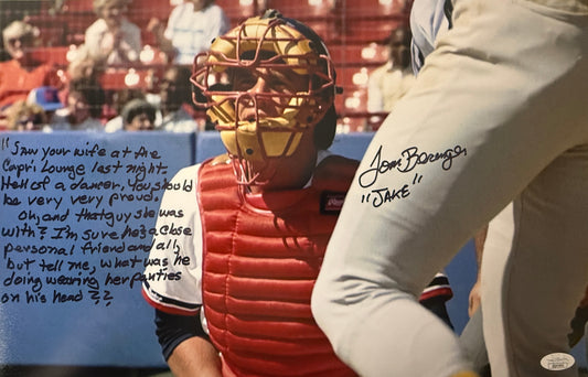 Tom Berenger signed 11x17 rare long movie quote Major League JSA Authenticated