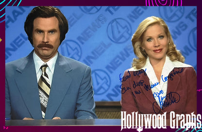 Christina Applegate Anchorman "Good evening San Diego. I'm Veronica Corningstone." JSA Authenticated Signed 11x17
