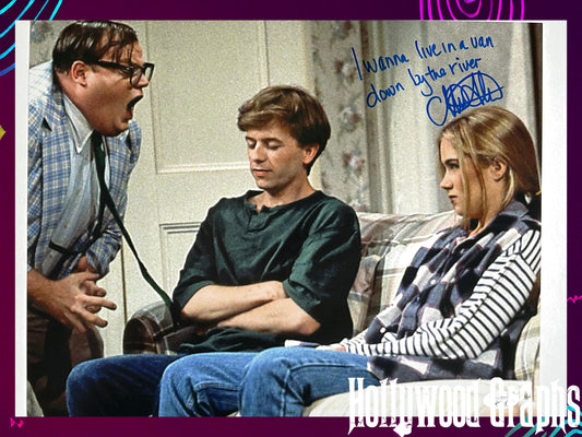 Christina Applegate Signed 11x14 SNL "I wanna live in a van down by the river" JSA Authenticated