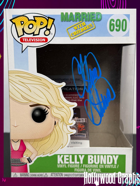 Christina Applegate "BOX ONLY" Kelly Bundy signed Funko POP!  Blue - JSA Certified