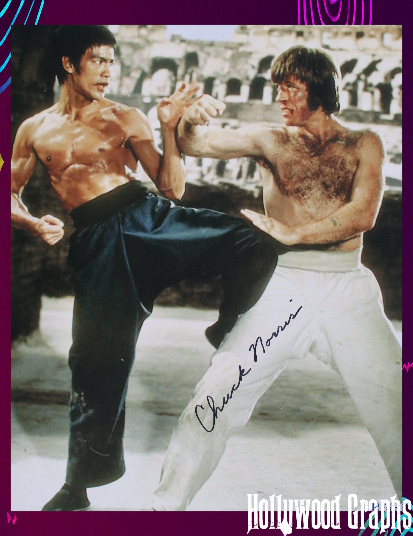 Chuck Norris Signed 11x14 Way of the Dragon Photo –  Beckett  Authenticated
