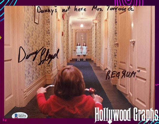 Danny Lloyd "Danny's not here Mrs. Torrance" "Redrum" inscription 8x10 signed - Beckett Authenticated
