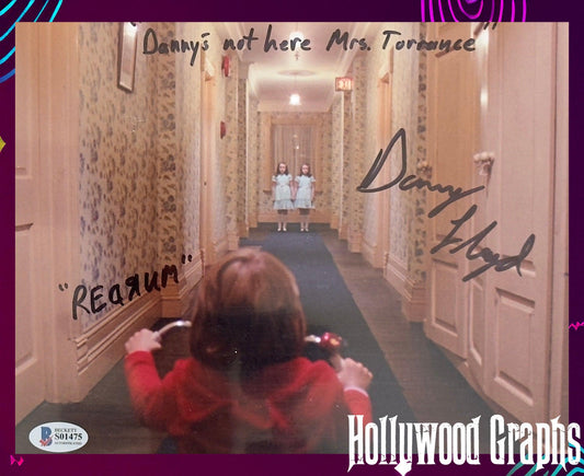 Danny Lloyd "Danny's not here Mrs. Torrance" "Redrum" inscription 8x10 signed - Beckett Authenticated
