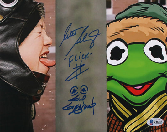 Scott Schwartz, Guy Gilchrist Signed 8x10 Photo A Christmas Story Muppets Mashup Beckett COA from Private Signing