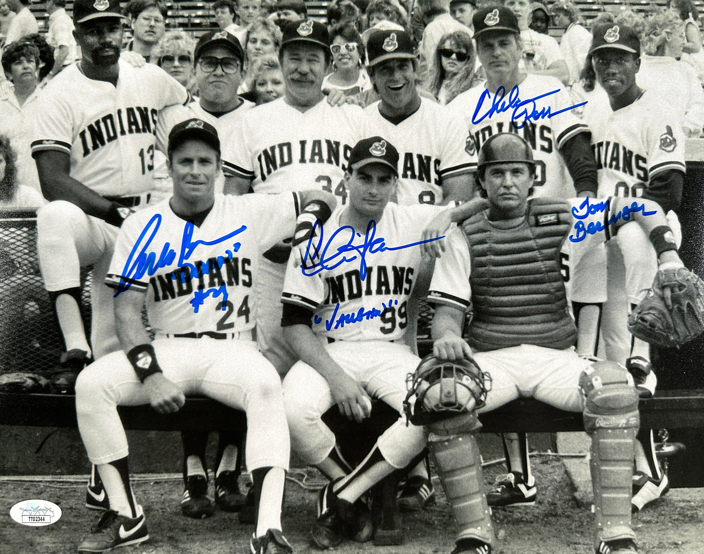 Charlie Sheen, Corbin Bernsen & Tom Berenger Signed 11x14  Major League JSA Authenticated