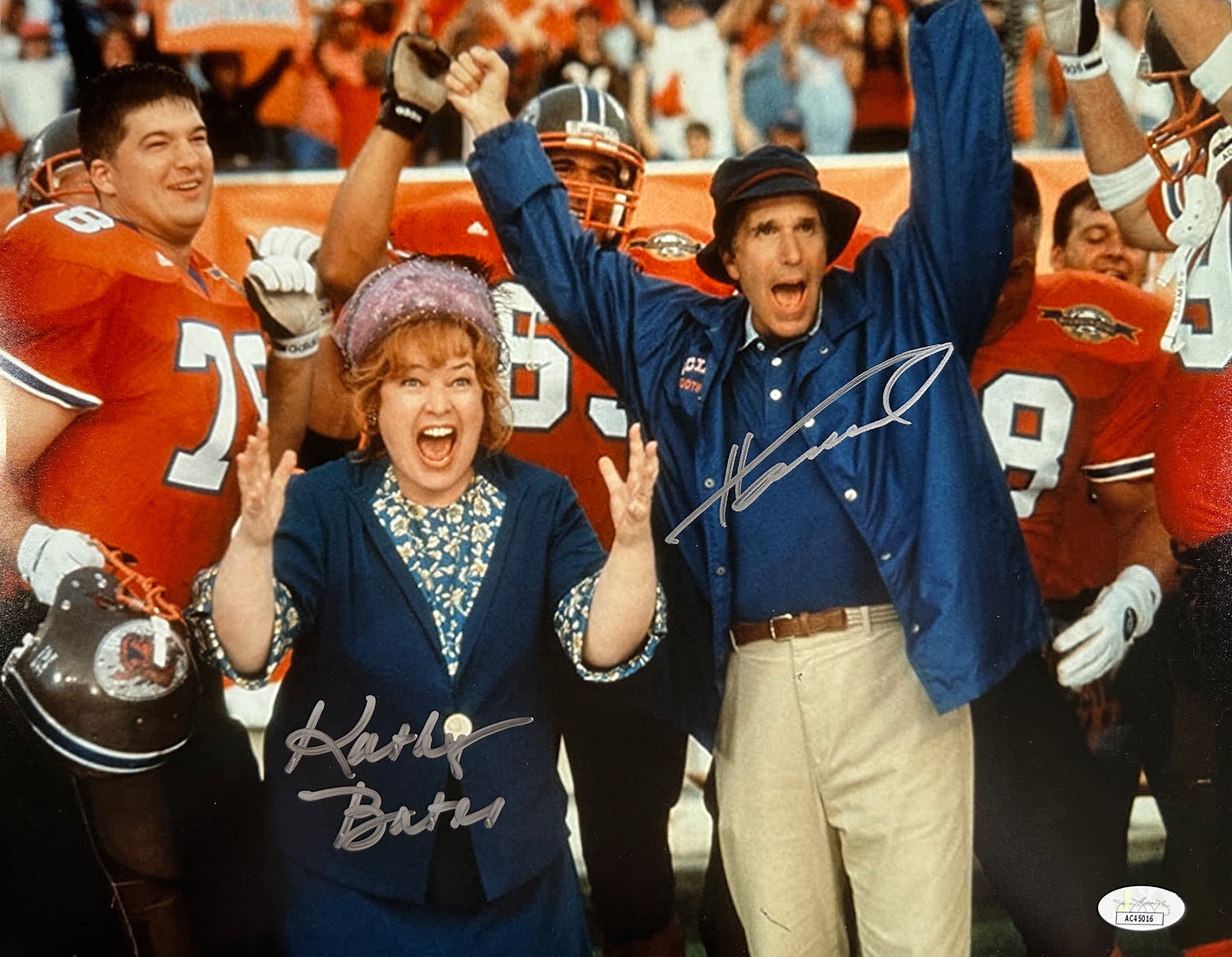 Henry Winkler & Kathy Bates Signed 11x14 Waterboy JSA Authenticated