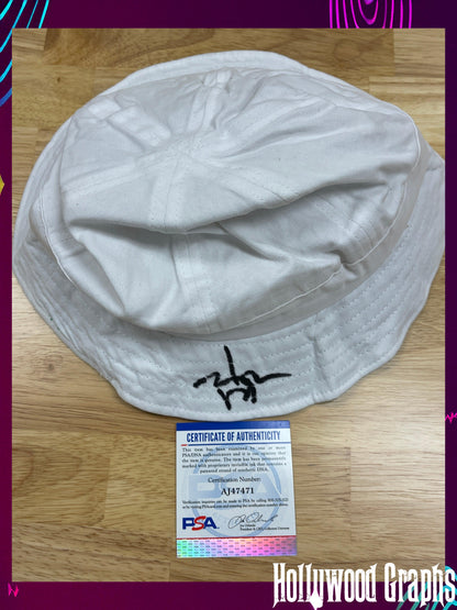 Johnny Depp signed Fear & Loathing Bucket Hat - PSA cert #AJ47471