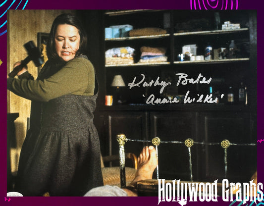 Kathy Bates Signed 11x14 Misery "Annie Wilkes" Hobbling  JSA Authenticated