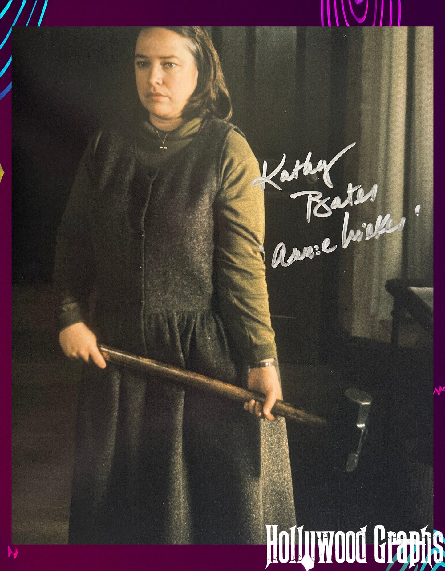 Kathy Bates Signed 11x14 Misery "Annie Wilkes" Sledgehammer JSA Authenticated