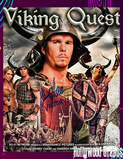 Kevin Dillon Signed 11x14 Entourage "Victory!" Viking Quest poster JSA Authenticated