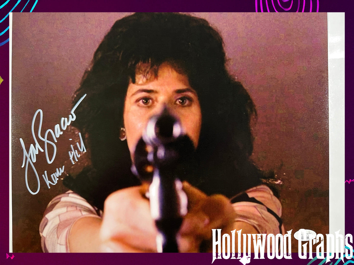 Lorraine Bracco Signed 11x14 Goodfellas Karen Hill white ink JSA Authenticated