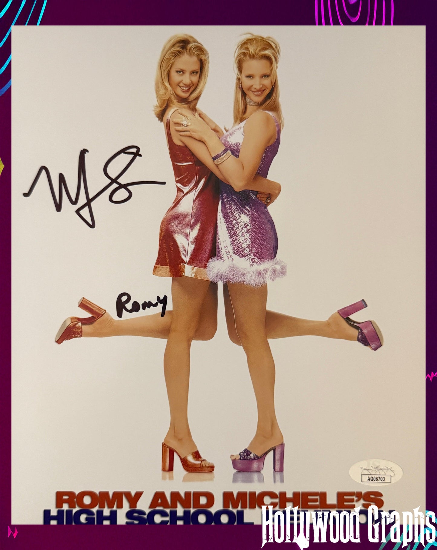 Mira Sorvino Romy & Michell "Romy" Black ink signed 8x10 - JSA Authenticated