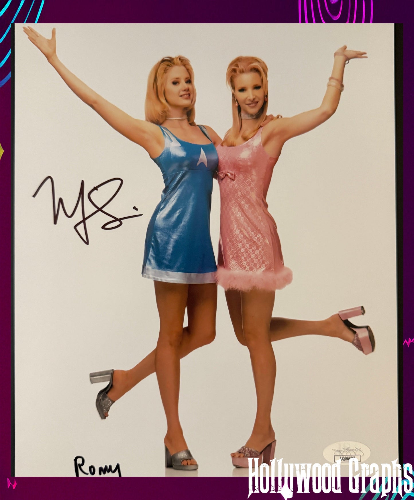 Mira Sorvino Romy & Michell "Romy" signed 8x10 - JSA Authenticated
