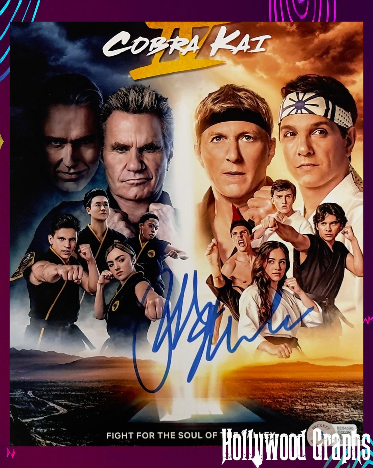 Ralph Macchio Cobra Kai BGS Authenticated Signed 8x10