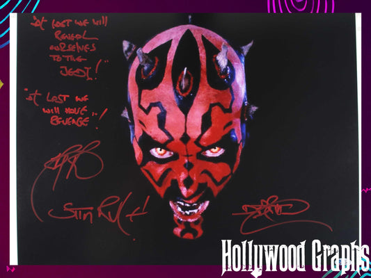 Ray Park Darth Maul 16x20 with rare inscription - Beckett Cert #V22022 Star Wars Episode I