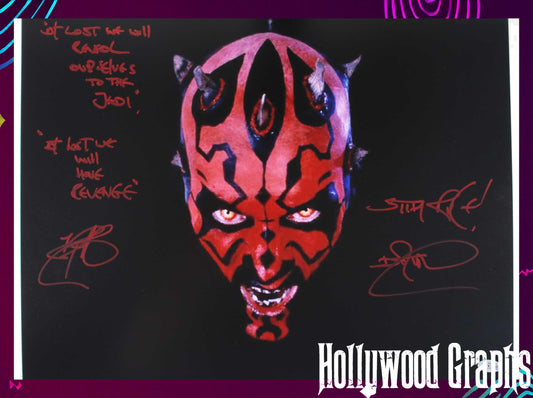 Ray Park Darth Maul 16x20 with rare inscription - Beckett Cert #V22025 Star Wars Episode I