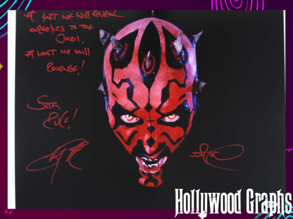 Ray Park Darth Maul 16x20 with rare inscription - Beckett Cert #V22027 Star Wars Episode I