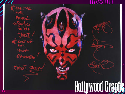 Ray Park Darth Maul 16x20 with rare inscription - Beckett Cert #V22035 Star Wars Episode I