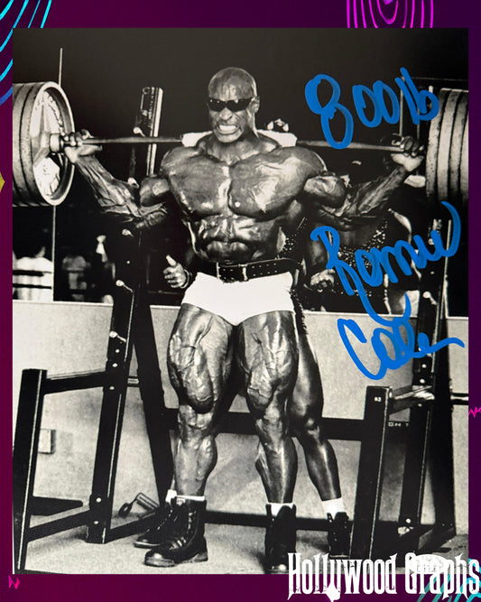 Ronnie Coleman "800 lb" inscription signed 11x14 - JSA Authenticated