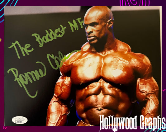 Ronnie Coleman "The King" inscription signed 8x10 - JSA Authenticated