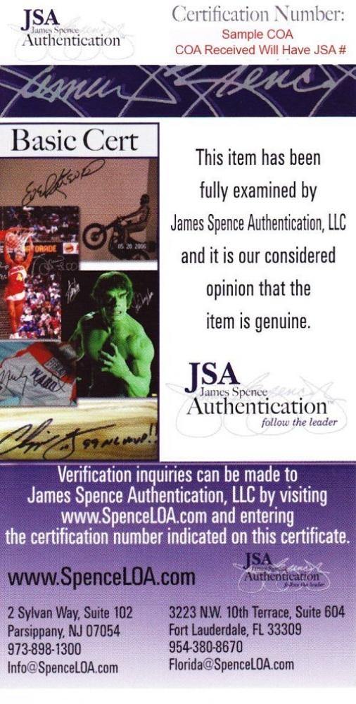 Christina Applegate Signed 11x14 Anchorman "Tits McGee is on Vacation" JSA Authenticated