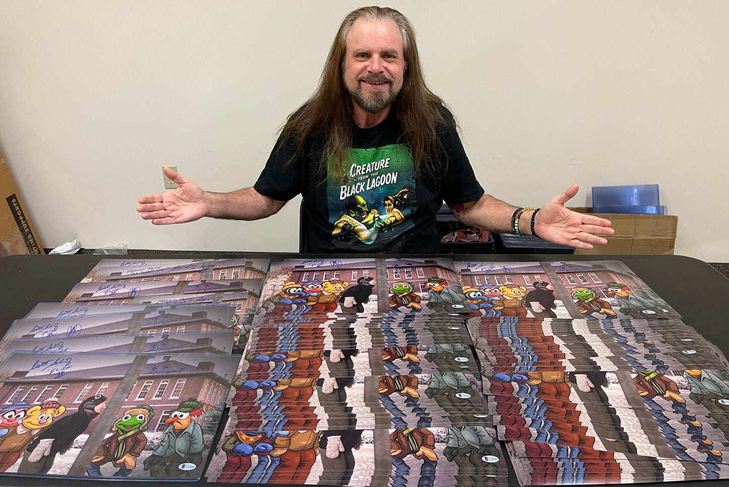 Scott Schwartz, Guy Gilchrist Signed 8x10 Photo A Christmas Story Muppets Mashup Beckett COA from Private Signing