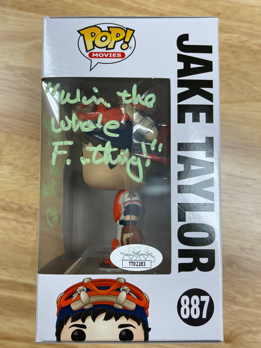 Tom Berenger signed Major League Funko POP with rare movie quote "Win the whole F... Thing!" Green ink - JSA Cert