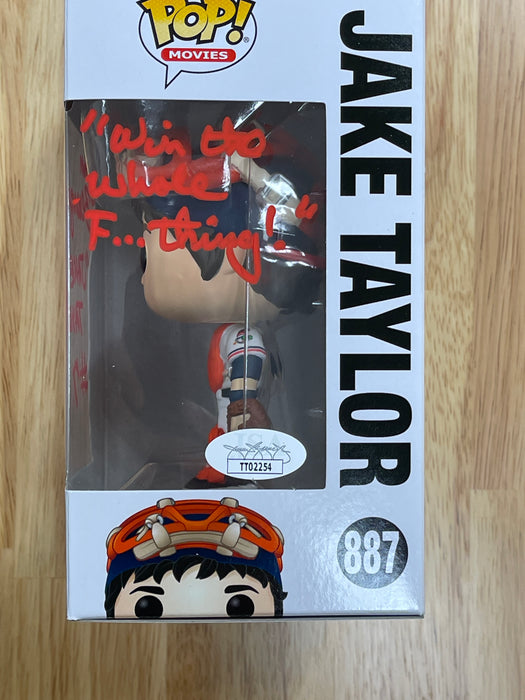 Tom Berenger signed Major League Funko POP with rare movie quote "Win the whole F... Thing!" Red ink - JSA Cert