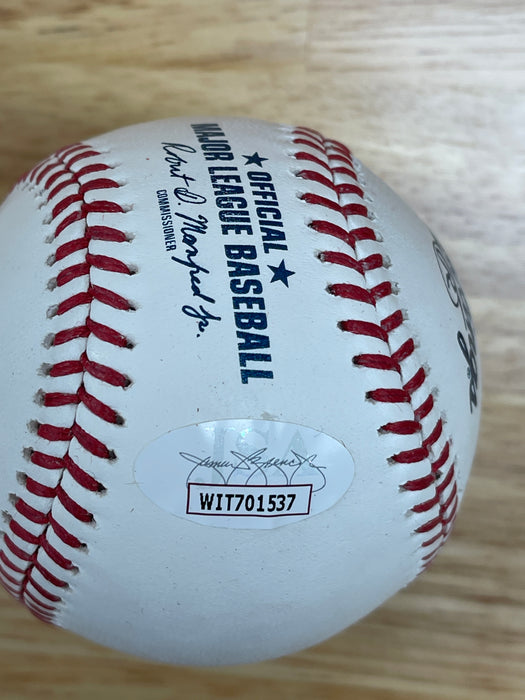 Charlie Sheen Signed with #99 Inscription OMLB Baseball - JSA Witnessed