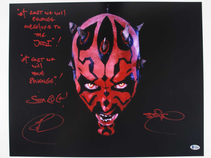 Ray Park Darth Maul 16x20 with rare inscription - Beckett Cert #V22036 Star Wars Episode I
